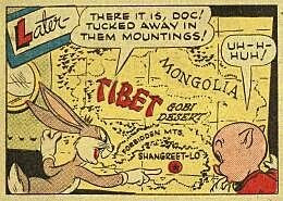 Bugs Bunny in Tibet 1946 comic: Bugs Bunny’s Dangerous Venture 