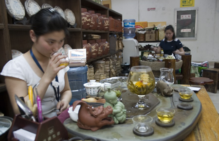 Tea tasting in China
