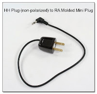 SC1039: HH Plug (Non-Polarized) to RA Molded Mini Plug Sync Cord