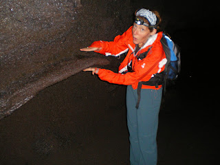 The Professional Hobo hiking in Thurston Lava Tube at Hawaii Volcanoes National Park