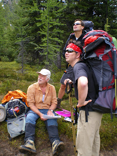 Assessing Mount Richardson at the start of our climb