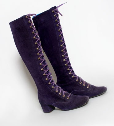 Skip Skip Style (by PurpleAnemone): Vintage Purple Suede Boots