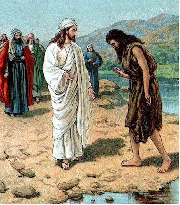 Jesus comes to John - Artist unknown