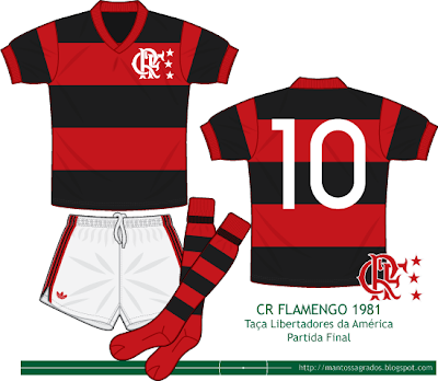 Flamengo Camisas/Uniformes Flamengo de 81