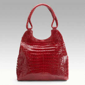 picture of red croc handbag