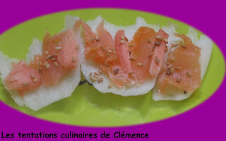recettes entrees tartes craquante aux radis et saumon et son fromage frais à la ciboulette