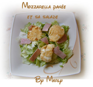 recettes entrees Mozzarella panée et sa salade